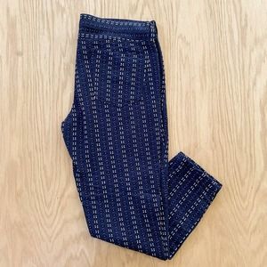 Madewell Stitch Dot Womens Crop Pants Size 12 Blue